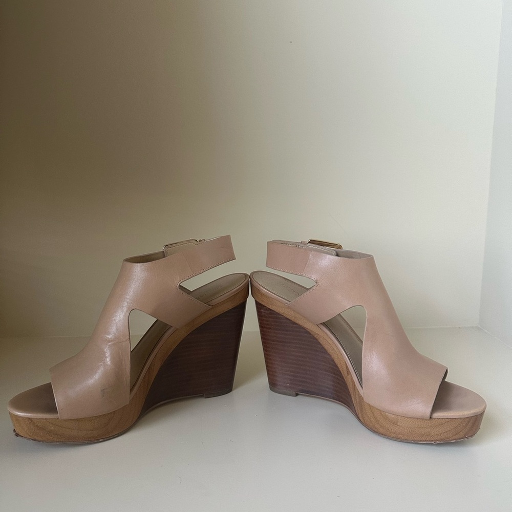 Michael Korrs Tan Wedge Sandals